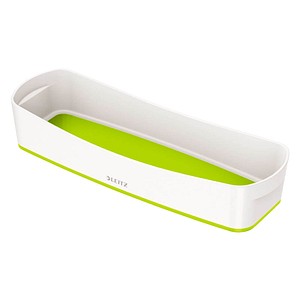 LEITZ MyBox Aufbewahrungsbox 0,6 l perlweiß/grün 30,7 x 10,5 x 5,5 cm von Leitz