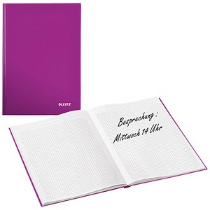 LEITZ Notizbuch WOW DIN A4 kariert, lila Hardcover 160 Seiten von Leitz
