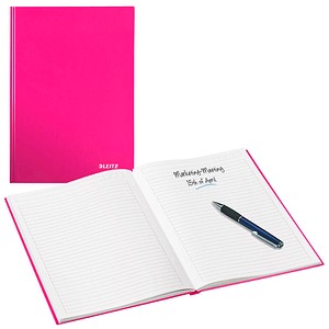 LEITZ Notizbuch WOW DIN A5 liniert, pink-metallic Hardcover 160 Seiten von Leitz
