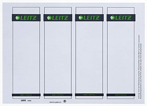 LEITZ Ordnerrücken-Einsteckschild, 56 x 190 mm, Karton, grau, Sie erhalten 1 Packung, Packungsinhalt: 100 Stück von Leitz