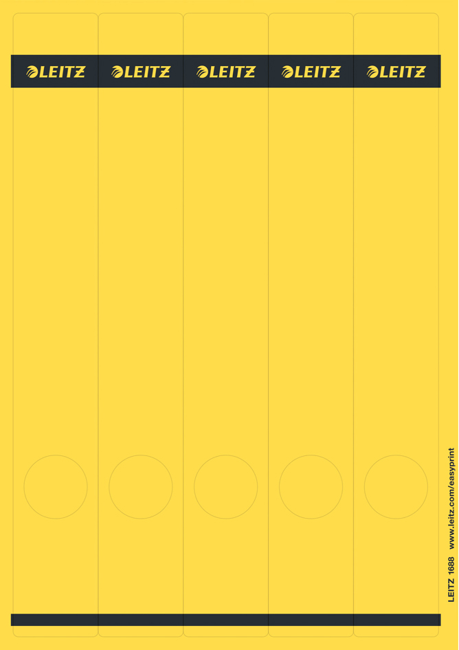 LEITZ Ordnerrücken-Etikett, 39 x 285 mm, lang, schmal, gelb von Leitz