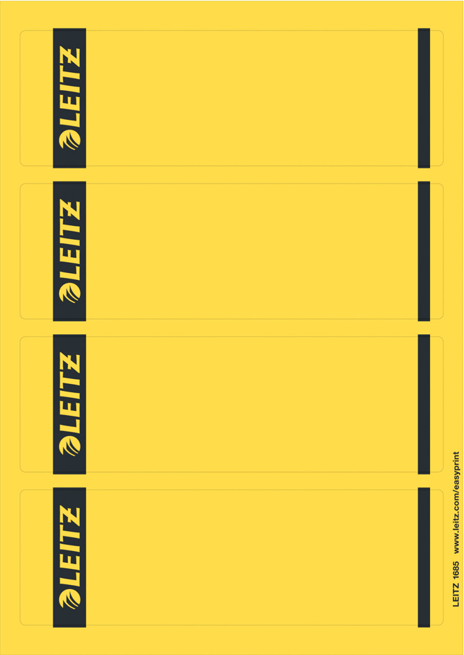 LEITZ Ordnerrücken-Etikett, 61 x 192 mm, kurz, breit, blau von Leitz