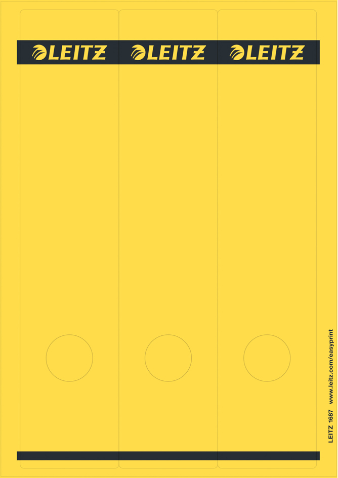 LEITZ Ordnerrücken-Etikett, 61 x 285 mm, lang, breit, gelb von Leitz