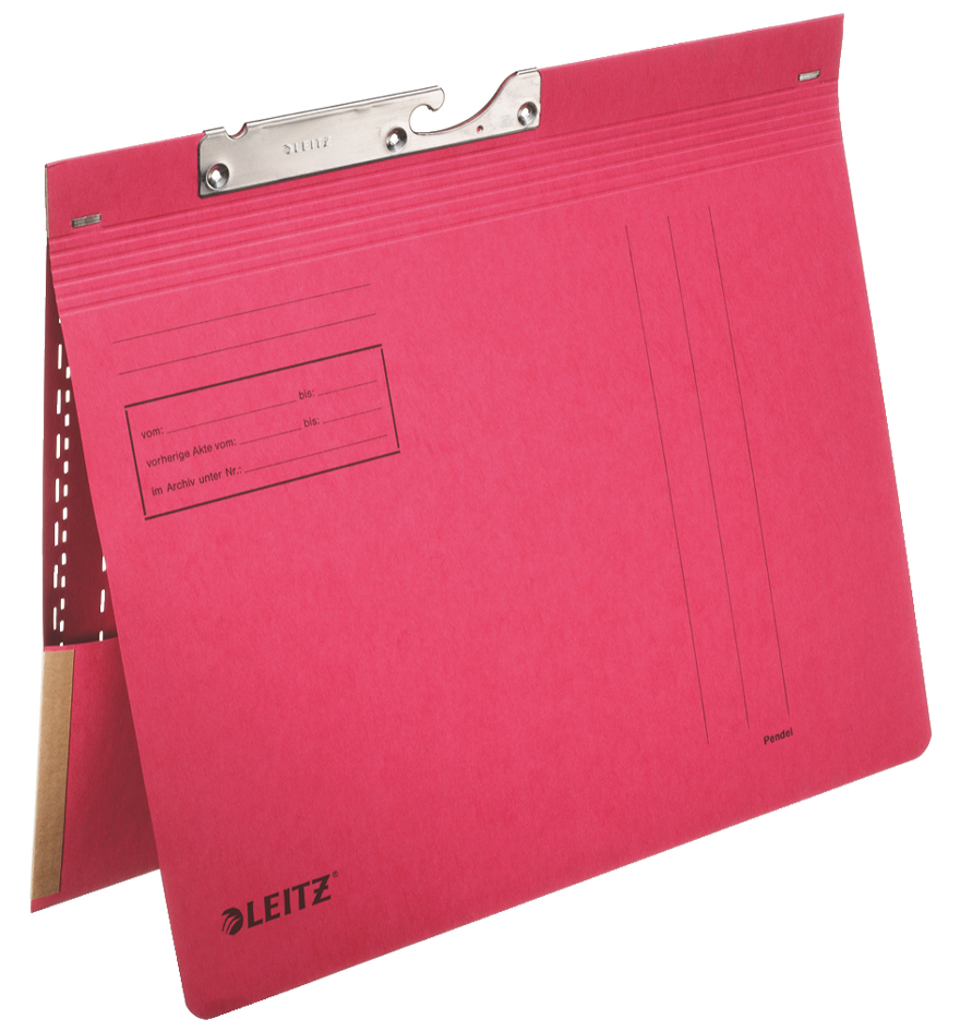 LEITZ Pendelhefter, mit Tasche, A4, rot von Leitz