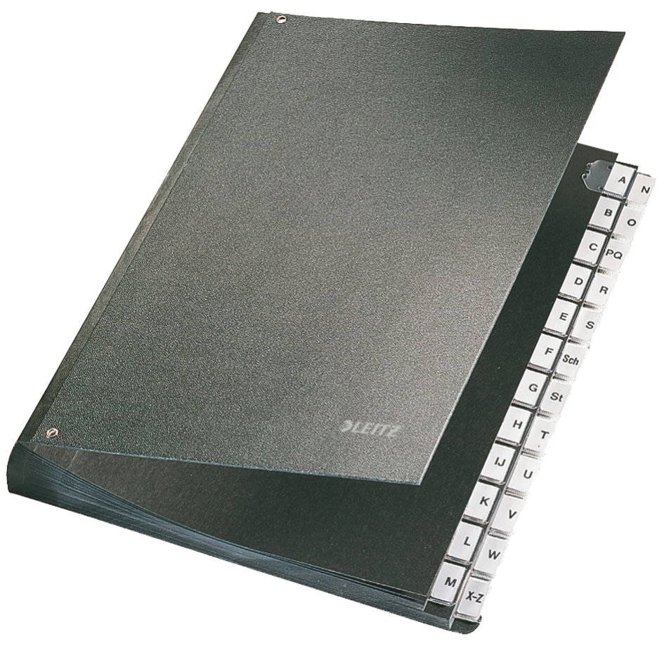 LEITZ Pultordner, A4, A-Z, 24 Fächer, Hartpappe, schwarz LEITZ Pultordner, A4, A-Z, 24 Fächer, Hartpappe, schwarz von Leitz