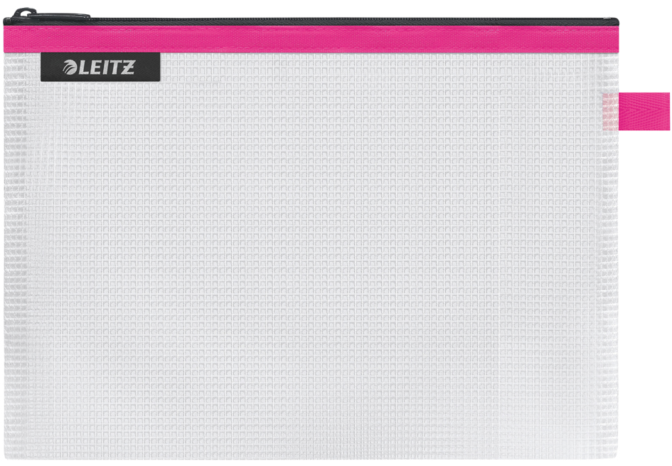 LEITZ Reißverschlusstasche WOW Traveller, Größe M, pink von Leitz
