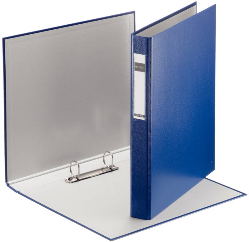 LEITZ Ringbuch Standard, DIN A4 Überbreite, blau, 2 D-Ring- von Leitz