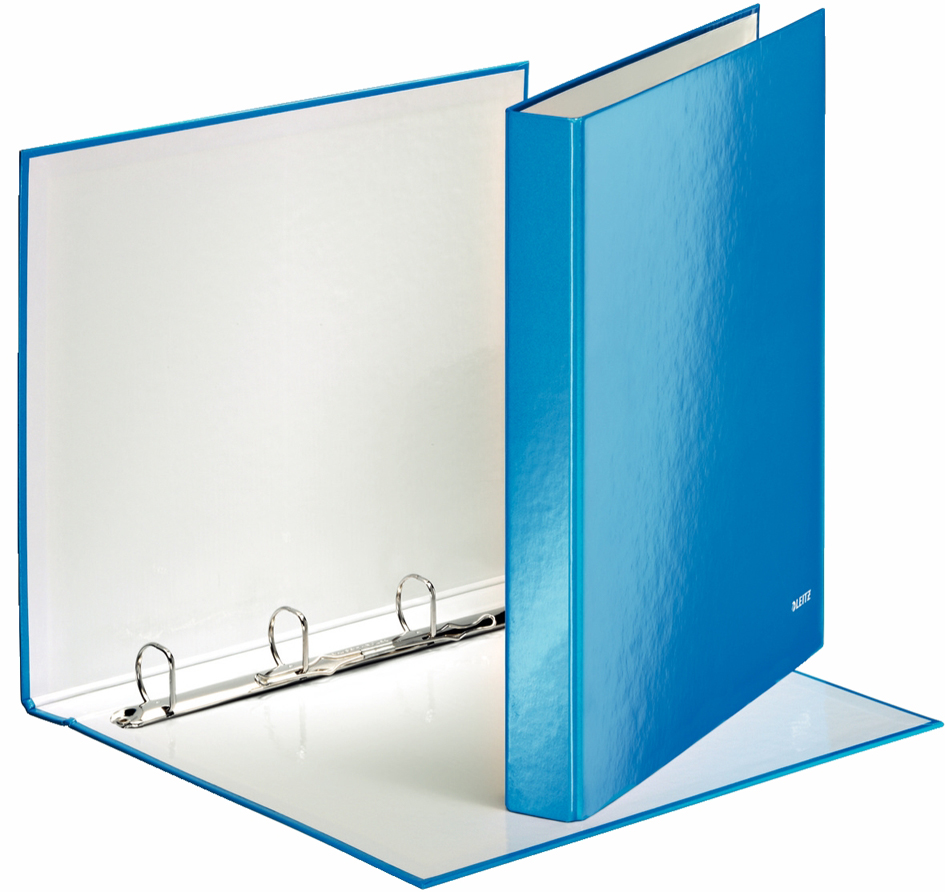 LEITZ Ringbuch WOW, DIN A4, Hartpappe, blau von Leitz