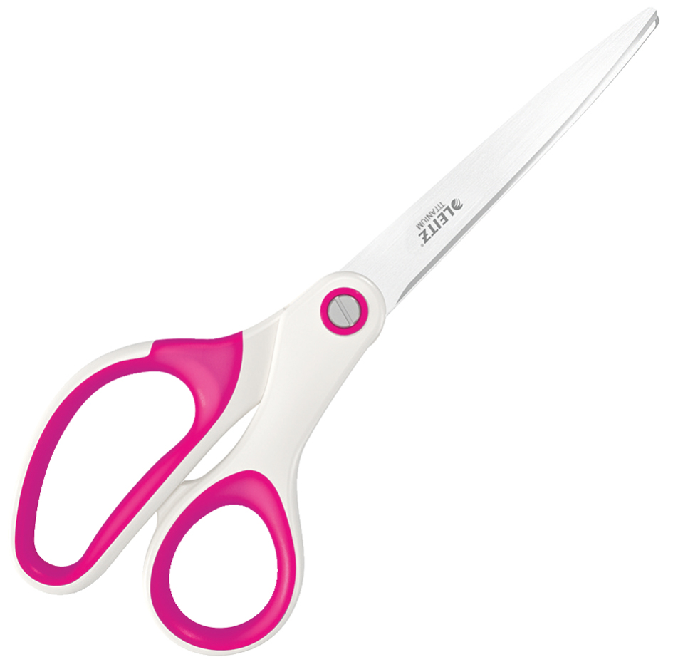 LEITZ Schere WOW Titan, Länge: 205 mm (8, ), pink-metallic von Leitz