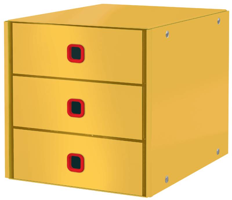 LEITZ Schubladenbox Click & Store Cosy, 3 Schübe, gelb von Leitz