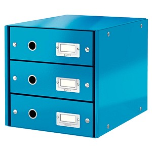 LEITZ Schubladenbox Click & Store blau 60480036, DIN A4 mit 3 Schubladen LEITZ Schubladenbox Click & Store blau 60480036, DIN A4 mit 3 Schubladen von Leitz