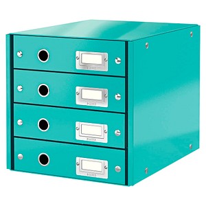 LEITZ Schubladenbox Click & Store  eisblau 6049-00-51, DIN A4 mit 4 Schubladen von Leitz