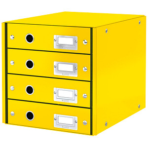 LEITZ Schubladenbox Click & Store  gelb 6049-00-16, DIN A4 mit 4 Schubladen von Leitz