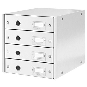 LEITZ Schubladenbox Click & Store  weiß 6049-00-01, DIN A4 mit 4 Schubladen von Leitz