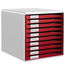 LEITZ Schubladenbox Formular-Set bordeaux 52810028, DIN A4 mit 10 Schubladen LEITZ Schubladenbox Formular-Set bordeaux 52810028, DIN A4 mit 10 Schubladen von Leitz