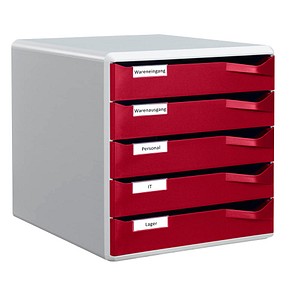 LEITZ Schubladenbox Post-Set bordeaux 52800028, DIN A4 mit 5 Schubladen LEITZ Schubladenbox Post-Set bordeaux 52800028, DIN A4 mit 5 Schubladen von Leitz