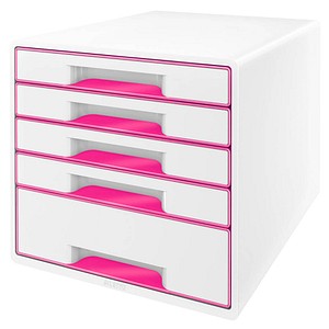 LEITZ Schubladenbox WOW Cube perlweiß/pink 52142023, DIN A4 mit 5 Schubladen LEITZ Schubladenbox WOW Cube perlweiß/pink 52142023, DIN A4 mit 5 Schubladen von Leitz