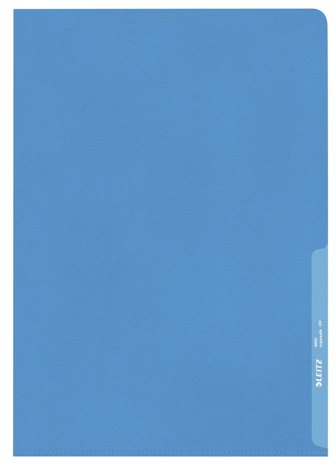 LEITZ Sichthülle Standard, A4, PP, genarbt, blau, 0,13 mm von Leitz