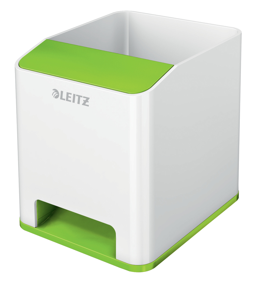 LEITZ Sound Stifteköcher WOW Duo Colour, 2 Fächer, grün von Leitz