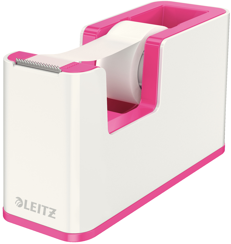LEITZ Tischabroller WOW Duo Colour, bestückt, pink von Leitz