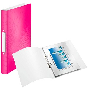 LEITZ WOW Ringbuch 2-Ringe pink-metallic 3,2 cm DIN A4 von Leitz