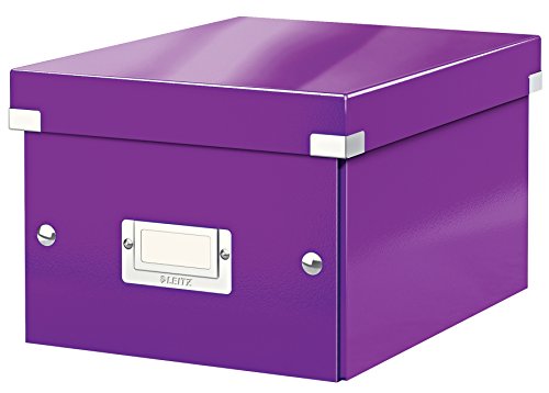 Leitz, Kleine Aufbewahrungs- und Transportbox, violett, Mit Deckel, Für A5, Click & Store, 60430062 von Leitz