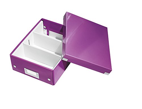 Leitz Click & Store Aufbewahrungsbox mit Deckel Klein, Box mit Trennwänden für Zubehör im Büro oder Utensilien im Haushalt, Transportbox aus 84 % recycelter Premium-Hartpappe, Violett, 60570062 Leitz Click & Store Aufbewahrungsbox mit Deckel Klein, Box mit Trennwänden für Zubehör im Büro oder Utensilien im Haushalt, Transportbox aus 84 % recycelter Premium-Hartpappe, Violett, 60570062 von Leitz