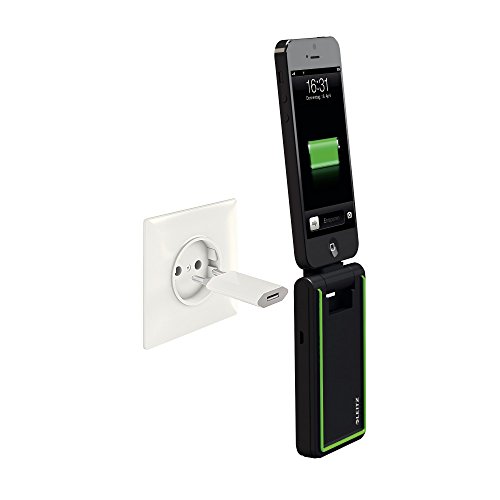 Leitz, Ladegerät 3 in 1 mit Lightning Stecker für iPhone 6 plus/6/5/5S/5C, Apple zertifiziert, Complete, Schwarz, 63630095 von Leitz