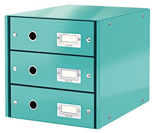 Leitz, Schubladenbox, Eisblau, 3 Schubladen, A4, Click & Store, 60480051 von Leitz