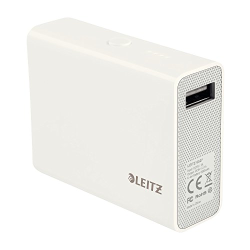 Leitz, Universal-Powerbank, 1 USB-Anschluss, 6000mAh, High-Speed, Complete, Weiß, 65270001 von Leitz