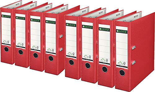 Leitz 1010 Qualitäts-Ordner Kunststoff breit mit patentierter 180º Präzisionsmechanik 8 Stück von Leitz
