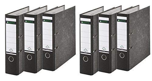 Leitz 1080 Qualitäts-Ordner 180A mit Schlitzen A4 Breit, 6 Stück im Sparpack schwarz Leitz 1080 Qualitäts-Ordner 180A mit Schlitzen A4 Breit, 6 Stück im Sparpack schwarz von Leitz