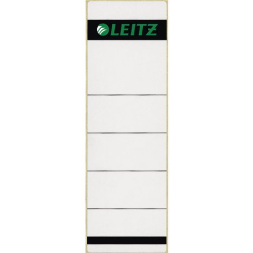 Leitz 1642 Rückenschilder für Standard-Ordner, selbstklebend, kurz, breit (grau, 50 Stück) von Leitz