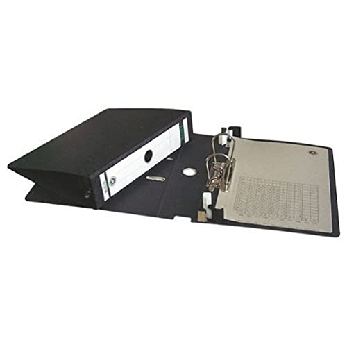 Leitz 29210000 Hängeordner (A4, Rückenbreite 8 cm, Griffloch, Hartpappe (RC), Hängeschwenkbügel aus Kunststoff, ALPHA DUO) schwarz von Leitz