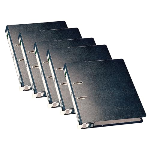 Leitz 29220000 Hängeordner Alpha DUO 180°, A4, 5er Pack, Hartpappe, schmal, schwarz von Leitz