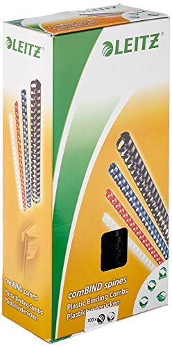 Leitz 35043 Plastikbinderücken, A4, Kunststoff, 12 mm, 95 Blatt, 100 Stück, schwarz Leitz 35043 Plastikbinderücken, A4, Kunststoff, 12 mm, 95 Blatt, 100 Stück, schwarz von Leitz