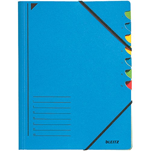 Leitz 39070035 Ordnungsmappe, 7 Fächer, Colorspankarton, blau Leitz 39070035 Ordnungsmappe, 7 Fächer, Colorspankarton, blau von Leitz