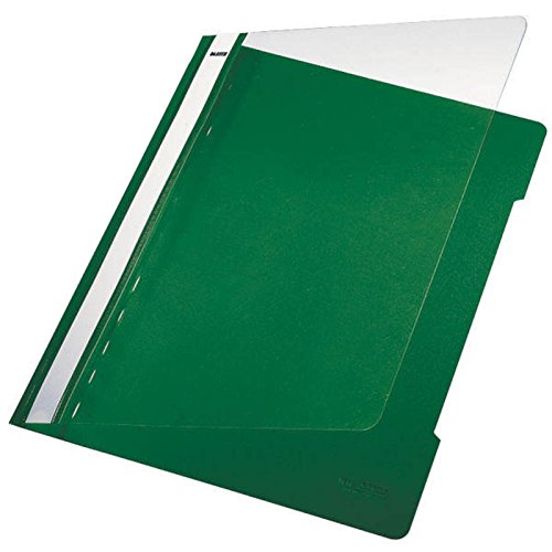 Leitz 4191 Heftmappe für Dokumente, PVC, Standard, mit transparentem Deckel grün von Leitz