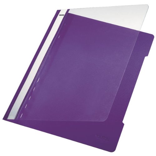 Leitz 4191 Heftmappe für Dokumente, PVC, Standard, mit transparentem Deckel violett von Leitz