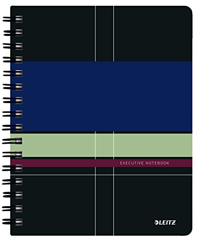 Leitz 44560000 Executive Collegeblock A5 kariert, spiralgebunden mit PP Einband Mehrfarbig von Leitz