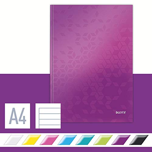 Leitz 46251062 Notizbuch WOW, A4, liniert, violett von Leitz