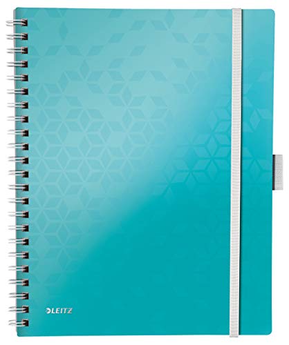 Leitz 46440051 Kollegblock WOW Be Mobile, A4, PP, liniert, eisblau von Leitz