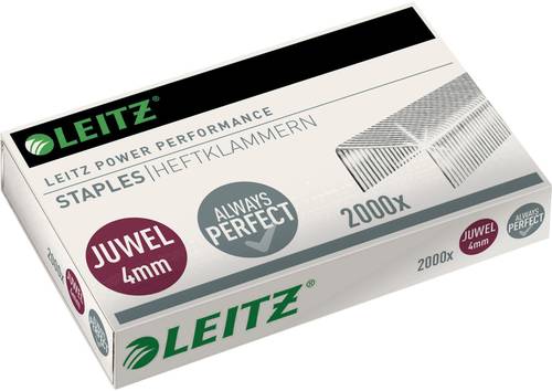 Leitz 56400000 Typ (Heftklammern): JUWEL 4mm Heftklammer 2000 St. Heftleistung: 12 Bl. (80 g/m²) von Leitz