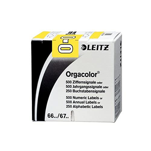 Leitz 66241000 Orgacolor Buchstabensignal O, 250 Stück, gelb von Leitz