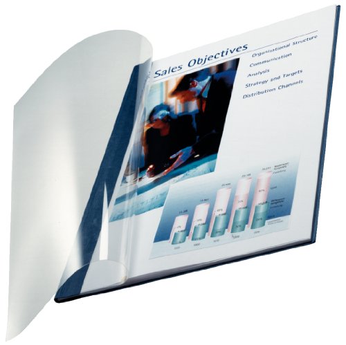 Leitz 73980035 Buchbindemappe impressBIND, Soft Cover, A4, 3,5 mm, 10 Stück, blau von Leitz