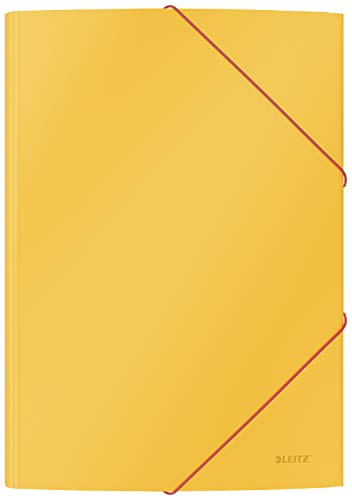 Leitz A4 Eckspannermappe, Für 150 Blatt, Warmes Gelb, Cosy-Serie, 30020019 von Leitz