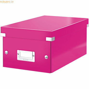 Leitz Ablagebox Click & Store DVD pink von Leitz