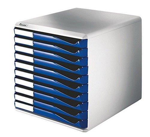 Leitz | Ablagebox | Post- und Formular-Set | Gehäuse grau | Schubladen blau | 10 Schubladen Leitz | Ablagebox | Post- und Formular-Set | Gehäuse grau | Schubladen blau | 10 Schubladen von Leitz