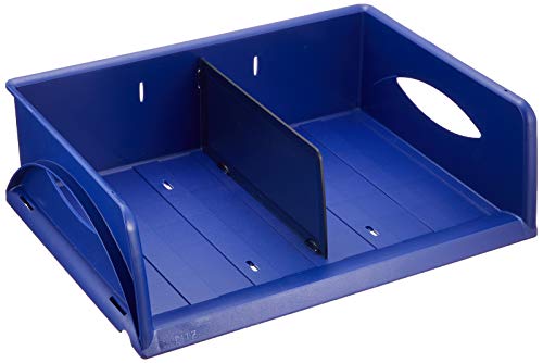 Leitz Ablagekorb Querformat A4 Maxi, Ideales Sortier- und Ablagesystem für Poststellen und Kopierräume, Blau, Sorty, 52300035 von Leitz