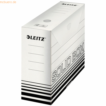 Leitz Archivbox Solid 100mm Wellpappe weiß von Leitz